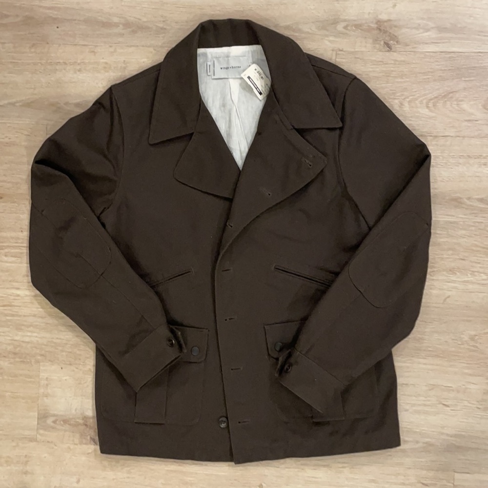 wings + horns SS11 Devil Twill Utility Jacket (Olive, Size M)